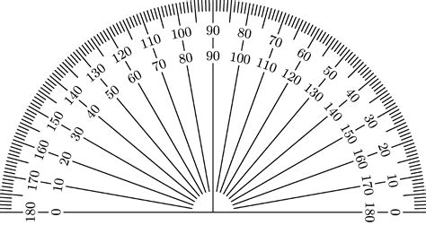 Print off a protractor - This printable protractor can be cut out and used by students during geometry class and other math lessons. Degrees and Wedges (BLM 39) Help students understand the meaning of measurement by demonstrating how these diagrams of wedges and degrees are similar to a protractor. 